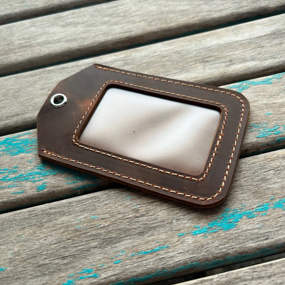 Leather Tag - Engraved with “EXPLORE”- One of a Kind - NEW